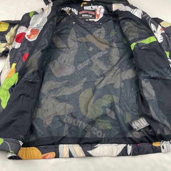 Members Only Looney Tunes Windbreaker Youth Sz 14/16 Hooded Full Zip Mesh Lined - Picture 8 of 9
